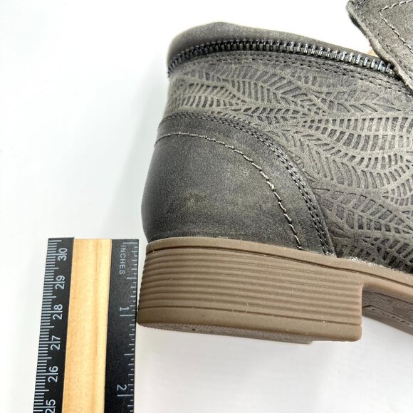 Cobb Hill Womens Size 7 Crosbie Gray - Olive Green Leather Ankle Boots Shoes - Picture 14 of 14